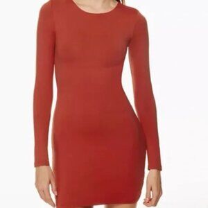 Aritzia Babaton Red Long Sleeve Fitted Dress